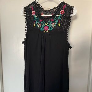 Black Embroidered Altar’d State Dress